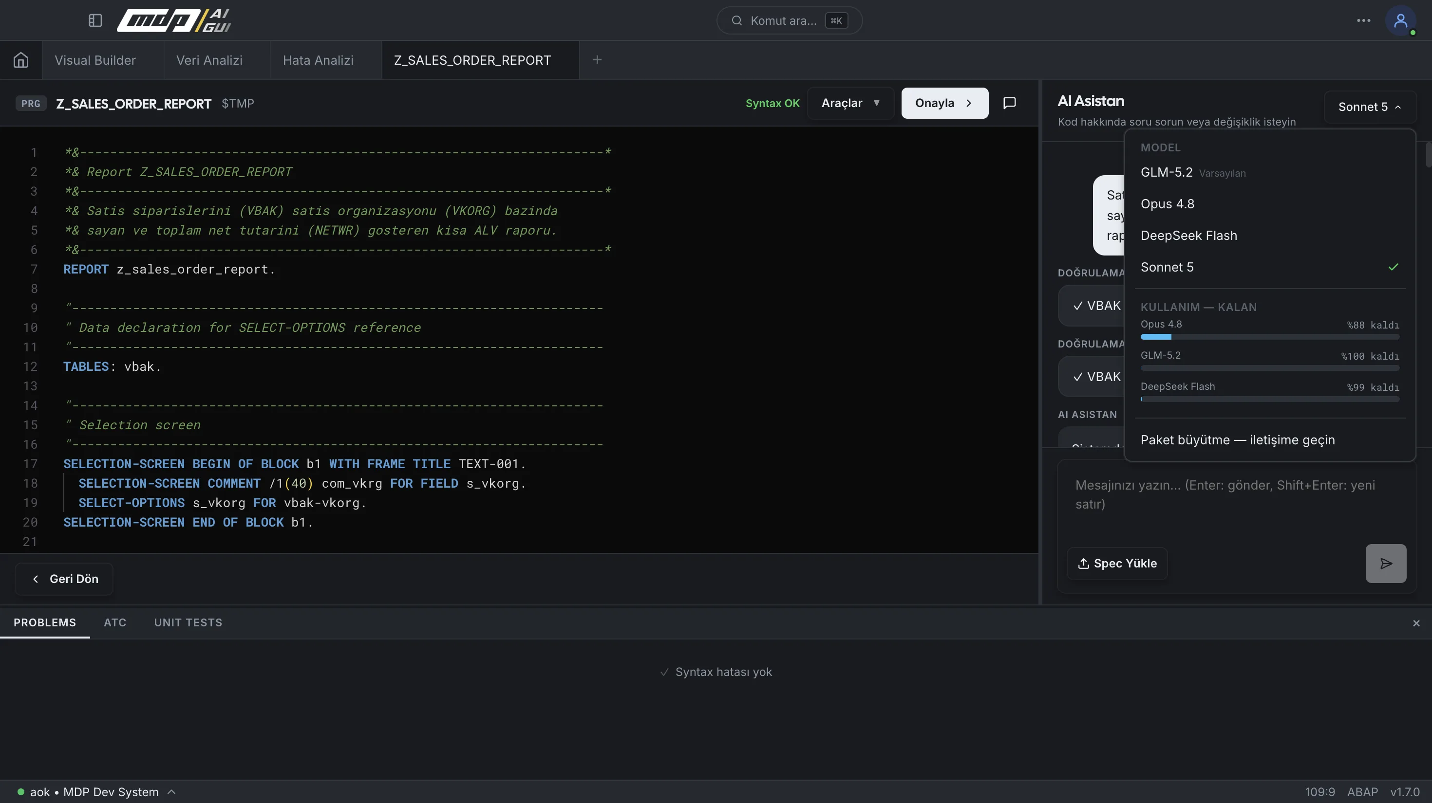 mdp/aigui — modül bazlı AI model seçici: Opus, GLM ve DeepSeek Flash arasında geçiş